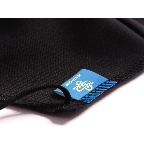 BLACK-BLACK cotton face mask