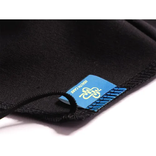 BLACK-BLACK cotton face mask