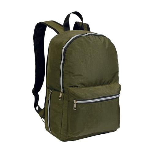 420D nylon 4-pocket backpack (two mesh side pockets with zipped closure). Straps 420D nylon 4-pocket backpack (two mesh side pockets with zipped closure). Straps