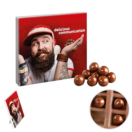 Paper Mini-Advent Cal. chocolate crisp balls Paper Mini-Advent Cal. chocolate crisp balls