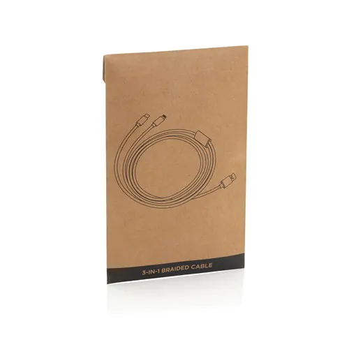 3-in-1 gevlochten nylon kabel