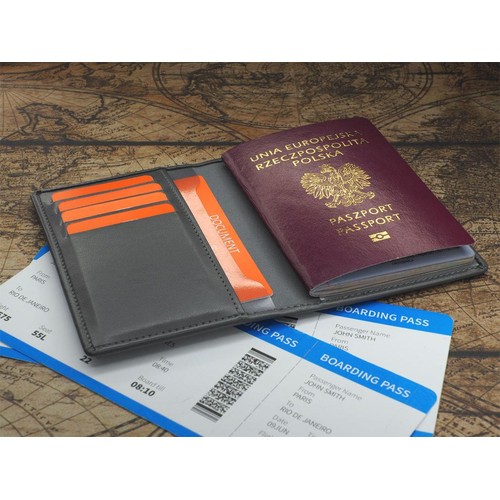 Custodia per passaporto con blocco RFID