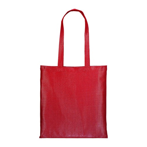 Shopper en polycoton brillant 38x42 cm, anses longues Shopper en polycoton brillant 38x42 cm, anses longues