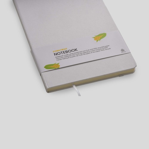Carnet de notes avec couverture en résidus de fruits et fermeture élastique Carnet de notes avec couverture en résidus de fruits et fermeture élastique
