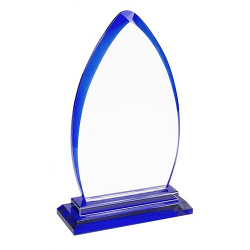 TRANSPARENTES BLAUES GLAS 190X120X10 MM