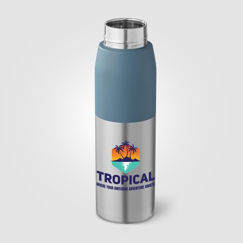 Bouteille Borealis à couvercle à torsion en acier inoxydable recyclé - 650 ml Bouteille Borealis à couvercle à torsion en acier inoxydable recyclé - 650 ml