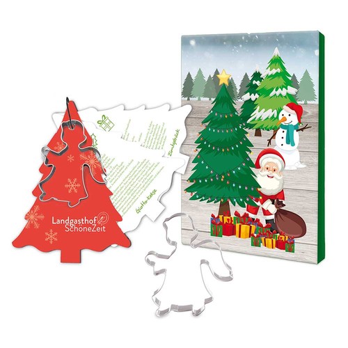 Baking shape with recipe book fir tree – standard design