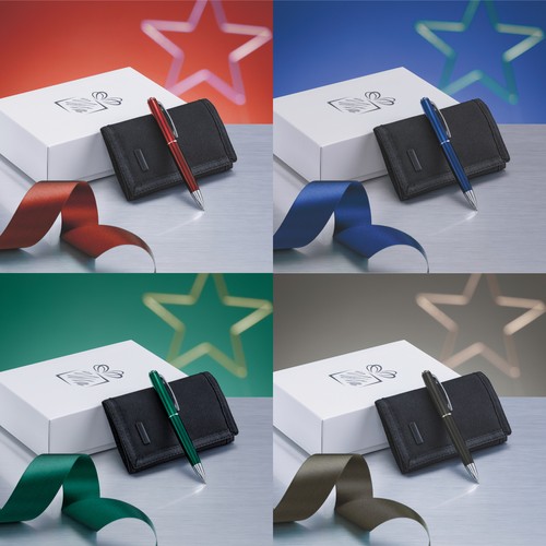 ELEGANT SÆT: KUGLEPEN & PUNG