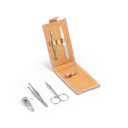ZENA. Set de manucure en liège avec pièces en acier inoxydable ZENA. Set de manucure en liège avec pièces en acier inoxydable