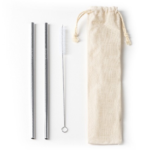 Ensemble de 2 pailles avec brosse de nettoyage Busa