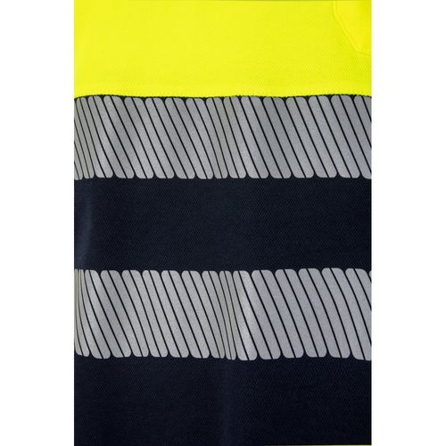 VL ACHELOUS. Polo piqué bicolore (150g/m²) à manches courtes, en coton (55%) et polyester (45%)