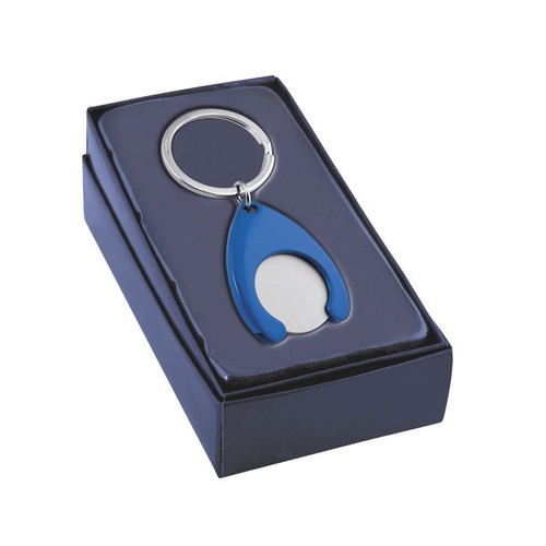 KEY CHAIN BLUE - SATIN EURO