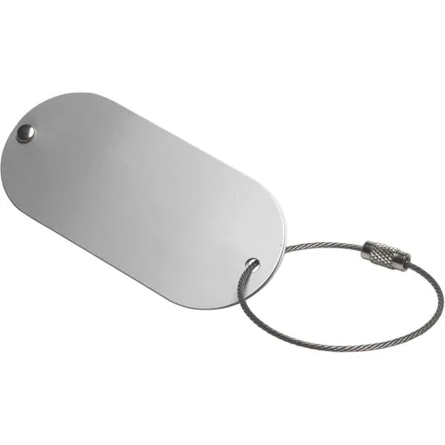 Aluminium luggage tag Isa