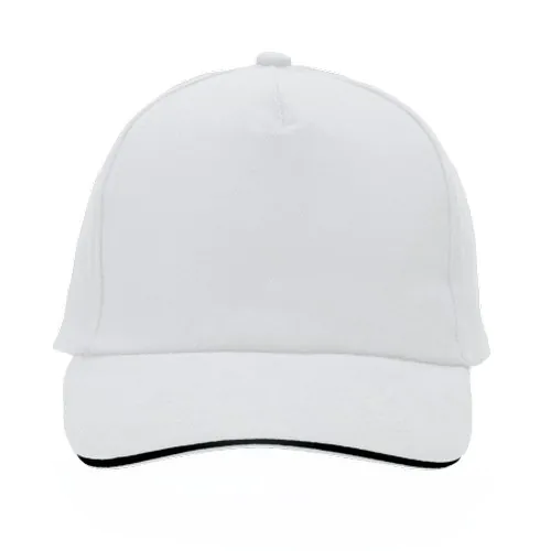 Adult brushed cotton sandwich 5 panel cap