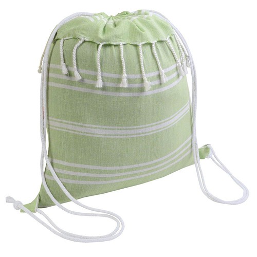 180 g/m2 cotton fouta backpack with drawstring closure