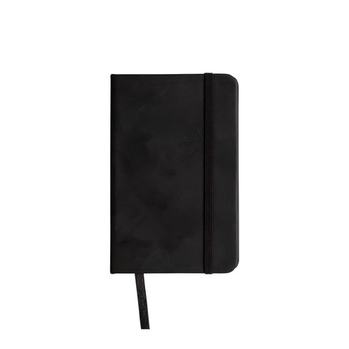 PU notebook with coloured elastic, ruled sheets (80 pages), satin bookmark PU notebook with coloured elastic, ruled sheets (80 pages), satin bookmark
