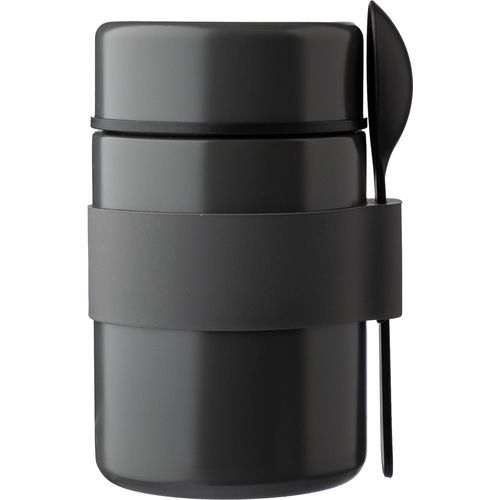 Vaso termo de acero inox. con cuchara Niko Vaso termo de acero inox. con cuchara Niko