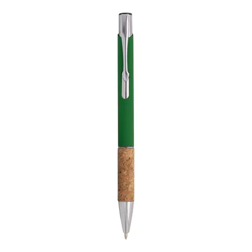 Rubberized alluminium snap pen, cork grip and chrome-plated details Rubberized alluminium snap pen, cork grip and chrome-plated details