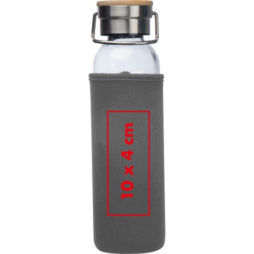 Drinkfles van glas met ommanteling Drinkfles van glas met ommanteling