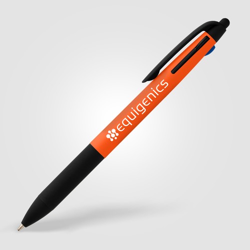 Malta Recycled Plastic 3-in-1 Stylus Neon Grip Multi-Ink Pen