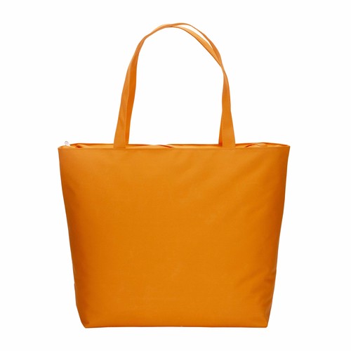 300D polyester beach bag with long handles and zip closure 300D polyester beach bag with long handles and zip closure