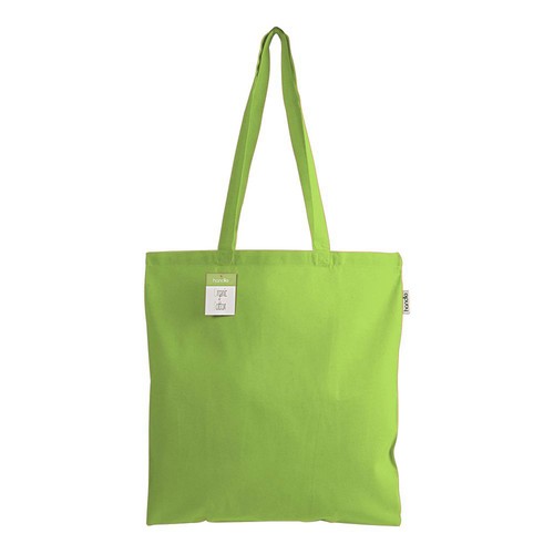 140 g/m2 organic cotton shopping bag, long handles