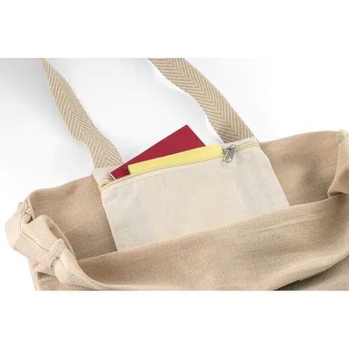 PADOVA. Saco de juco (275 g/m²) com bolso interior em 100% algodão (120 g/m²) PADOVA. Saco de juco (275 g/m²) com bolso interior em 100% algodão (120 g/m²)