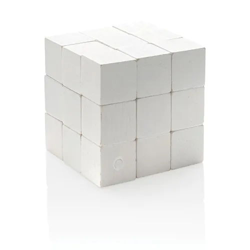 Rompicapo di legno in custodia di tela Rompicapo di legno in custodia di tela