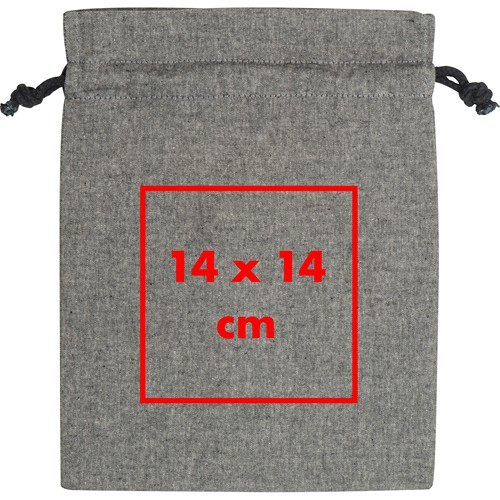 Bolsa mediana con cordón hecha de algodón reciclado Bolsa mediana con cordón hecha de algodón reciclado