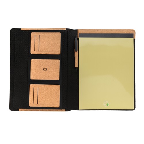 Deluxe kurken A4 portfolio met pen