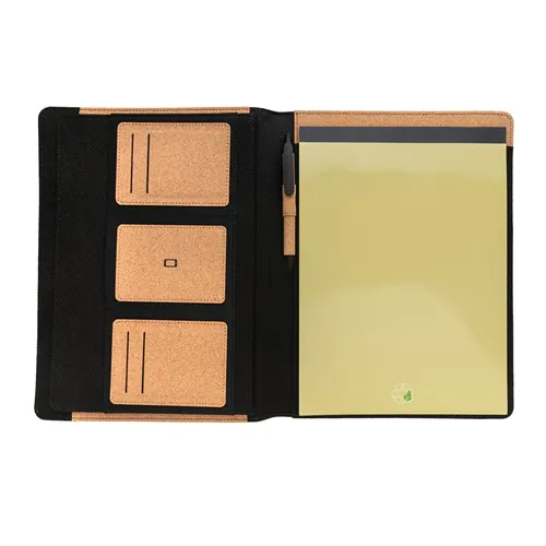 Deluxe kurken A4 portfolio met pen Deluxe kurken A4 portfolio met pen