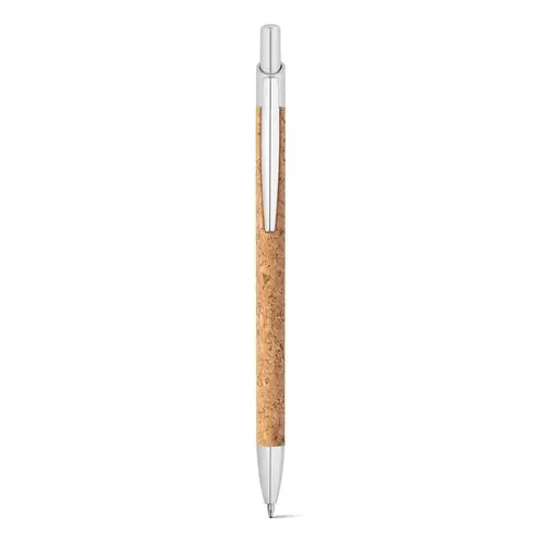 NATURA. Cork and aluminium ball pen with clip NATURA. Cork and aluminium ball pen with clip