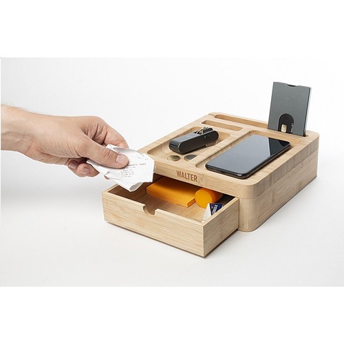 Walter Bamboo Big Dock 15W organizer en oplader Walter Bamboo Big Dock 15W organizer en oplader
