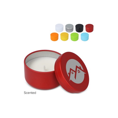 Asana unscented plant based candle in recycled tin