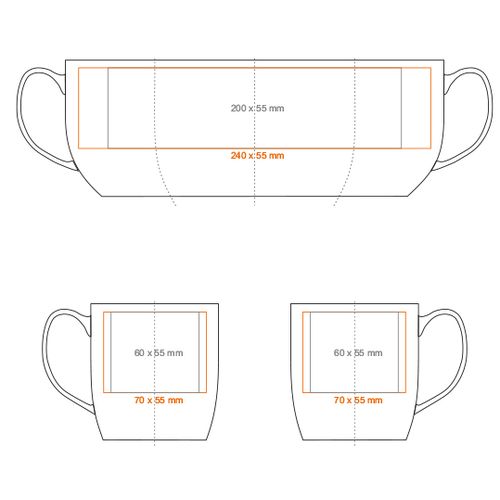 Beker Decor 350ml wit
