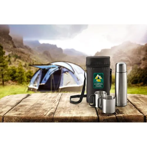 DURANT. Set con thermos e tazze in acciaio inossidabile DURANT. Set con thermos e tazze in acciaio inossidabile