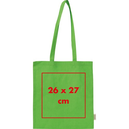 Bolsa de algodón con asas largas fabricada con algodón reciclado y RPET