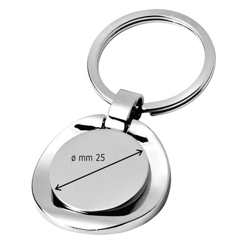 PORTE-CLÉS CHROMÉ AVEC BOÎTE EN METAL