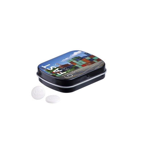 Mini hinged tin golf mints Mini hinged tin golf mints