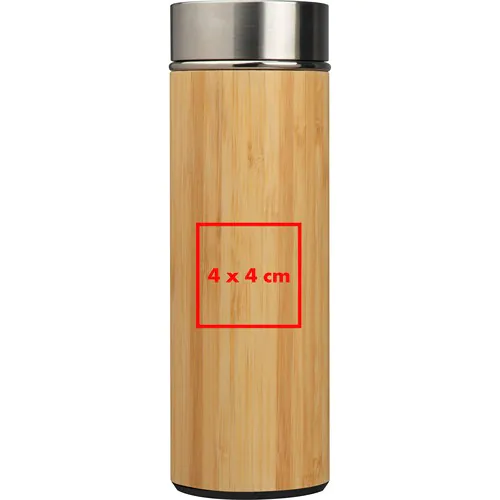 Bottiglia in acciaio inossidabile con infusore in bamboo RAMON