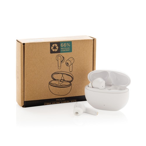 Auriculares híbridos ANC/ENC plástico reciclado Prolink RCS Auriculares híbridos ANC/ENC plástico reciclado Prolink RCS