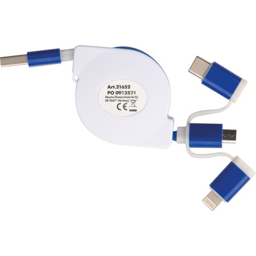 Extendable charging cable with 3 plugs Extendable charging cable with 3 plugs