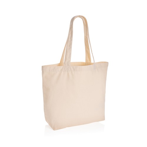 Impact Aware™ re-canvas shopper met vakje 240gsm ongeverfd Impact Aware™ re-canvas shopper met vakje 240gsm ongeverfd