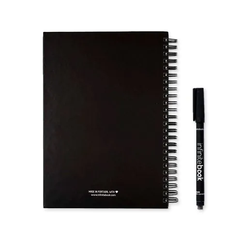 STARTER KIT INFINITEBOOK A5. Set includes an A5 "Infinitebook", cleaning kit, marker and marker holder STARTER KIT INFINITEBOOK A5. Set includes an A5 "Infinitebook", cleaning kit, marker and marker holder