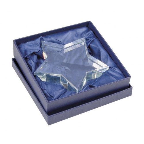 PAPERWEIGHT STAR GLASS mm 80 h=19 PAPERWEIGHT STAR GLASS mm 80 h=19