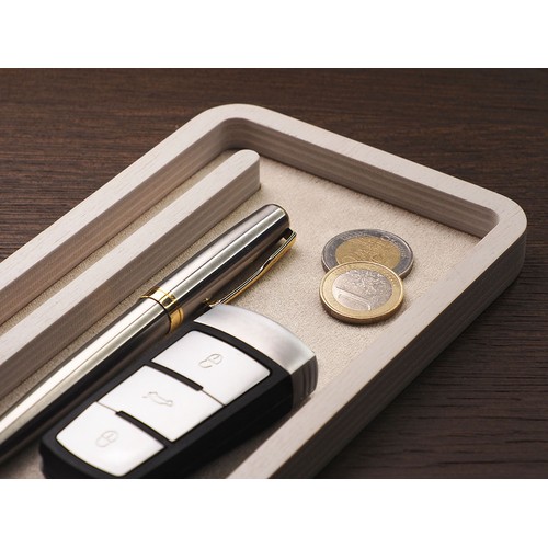 Drewniany organizer na biurko