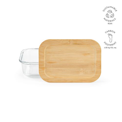 Box pranzo Van Gogh 500 in vetro borosilicato e bambù,  520ml