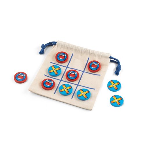 CROSSES. Klassiek 10-delig houten boter-kaas-en-eieren spel