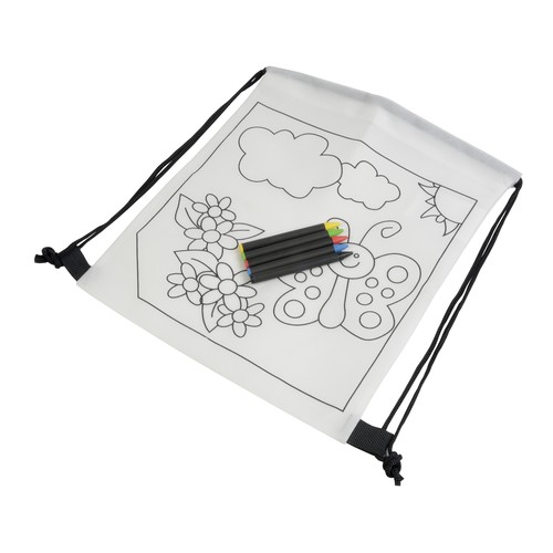 5 wax with cylindrical cross-sections, in non-woven colorable mini bagpack