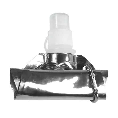 Borraccia in PE/PET BPA free ripiegabile (480ml), con moschettone Borraccia in PE/PET BPA free ripiegabile (480ml), con moschettone